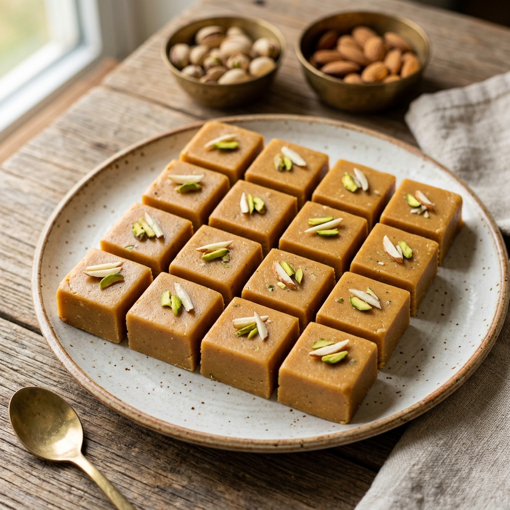 Melt-in-mouth Besan Barfi